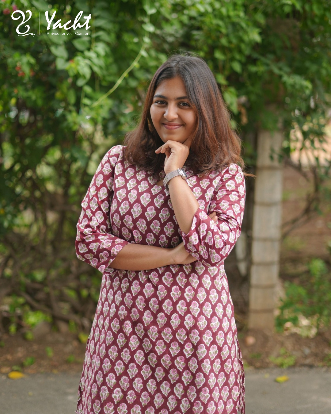 ✨ Mauve Petal Charm Short Kurti