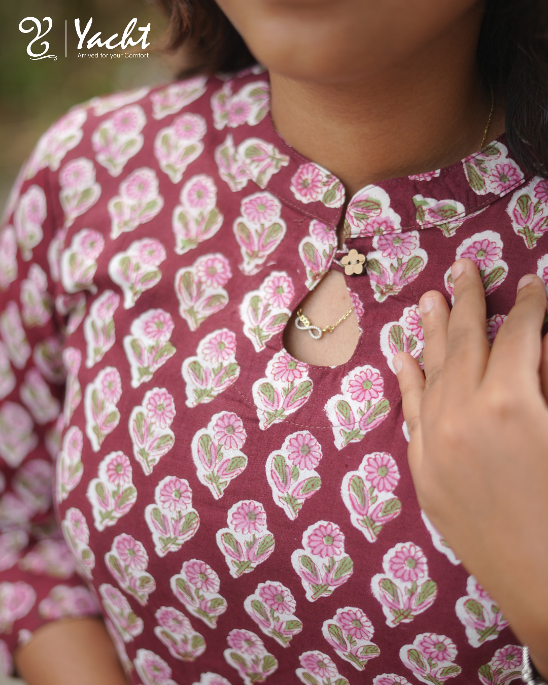 ✨ Mauve Petal Charm Short Kurti