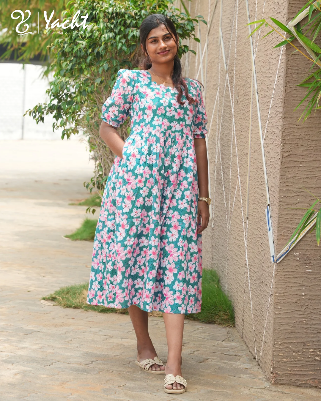 🌼“Mint Blossom Flared Kurti”