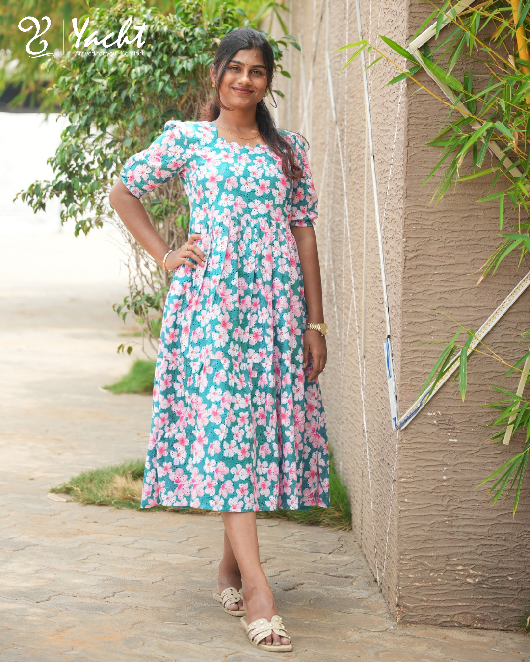 🌼“Mint Blossom Flared Kurti”